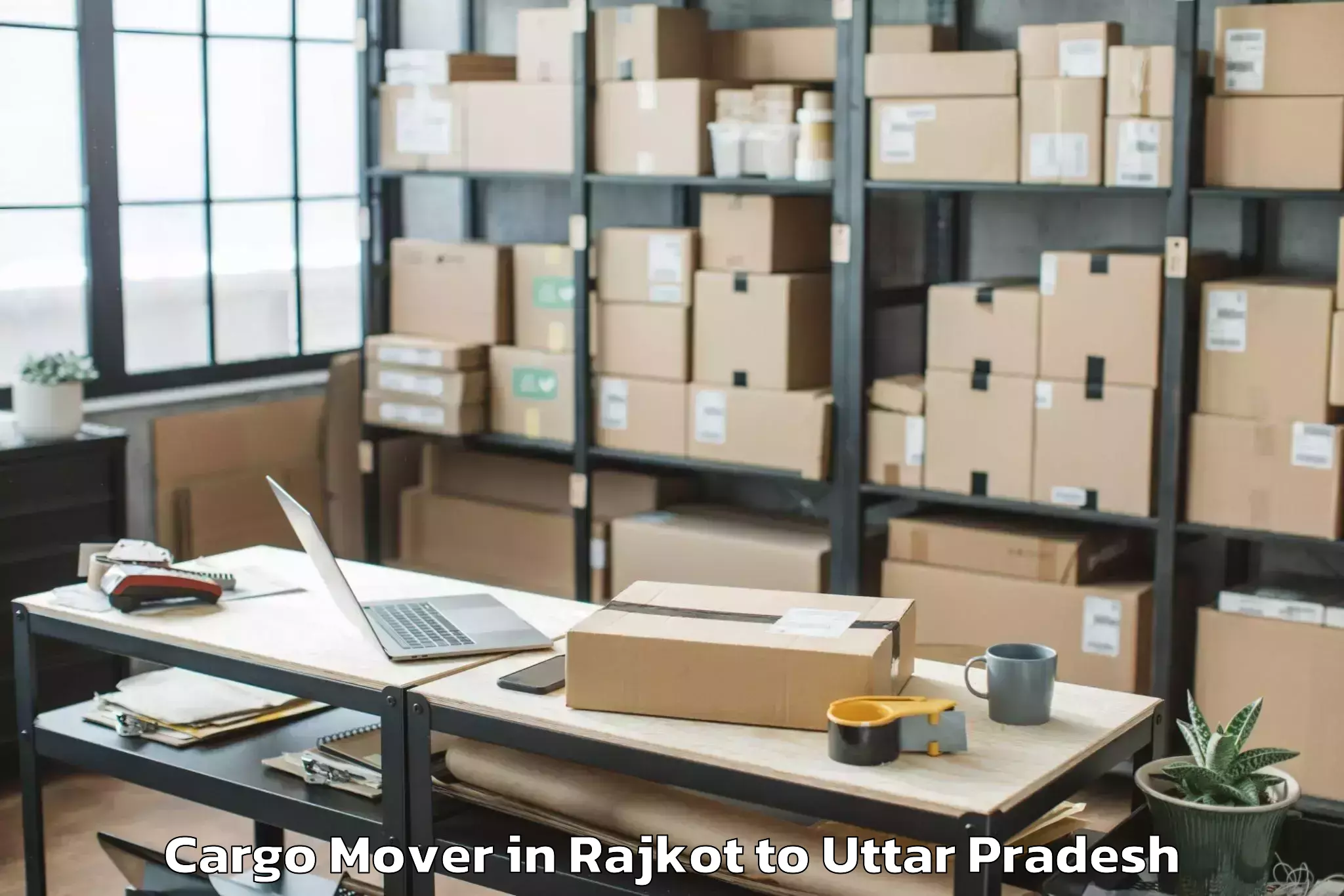 Professional Rajkot to Jalaun Cargo Mover